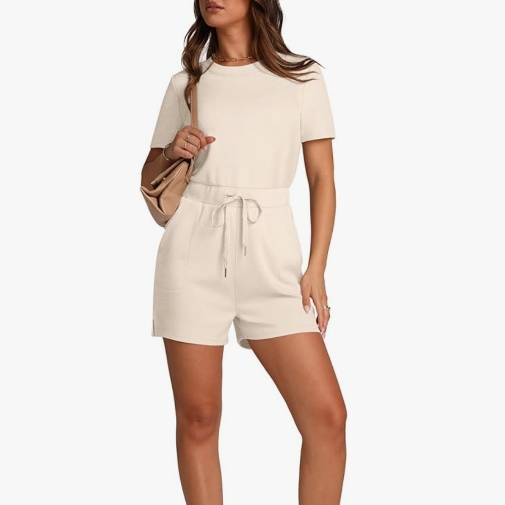 Xieerduo women's summer loose casual Rompers, sz L, short jumpsuit. - Picture 16 of 16
